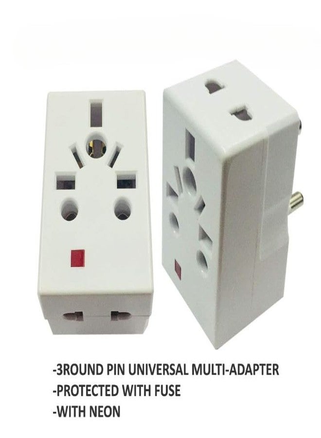 Nirvair Multi Input (3-Way) 3-Pin Plug Multicountry Input Plug Adapter with Fuse for Imported Devices from UK, US, Australia,Japan,etc Plugs - Image 5